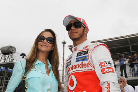 Lewis Hamilton, McLaren, on the grid with a lady in Sao Paulo, Brazil, on 25 November 2012. 