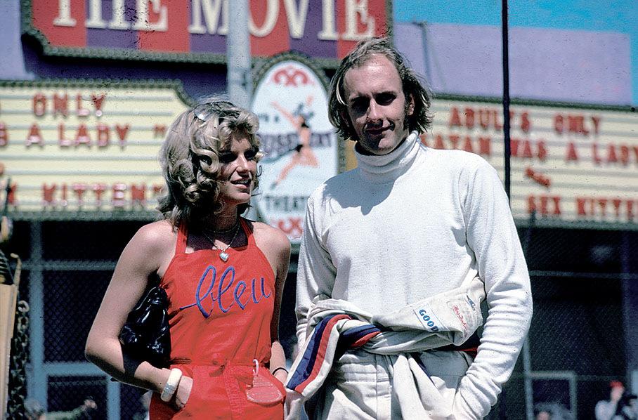 Long Beach 1976, Hans Joachim Stuck with a girl.