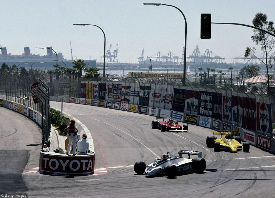 The final corner was also a hairpin leading on to the start of Shoreline Drive that was known as Le Gasomet. Piquet shows the way to rivals in 1980 as the Brazilian is followed by Emerson Fittipaldi and Ferrari world champion Jody Scheckter.