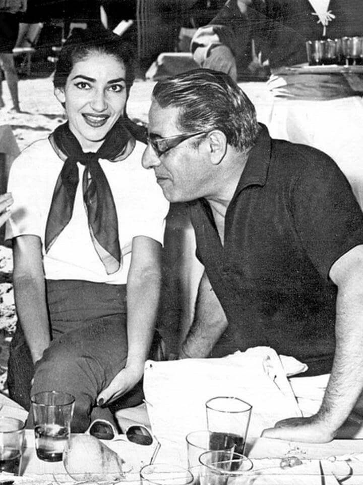 Maria Callas with Aristotle Onassis.