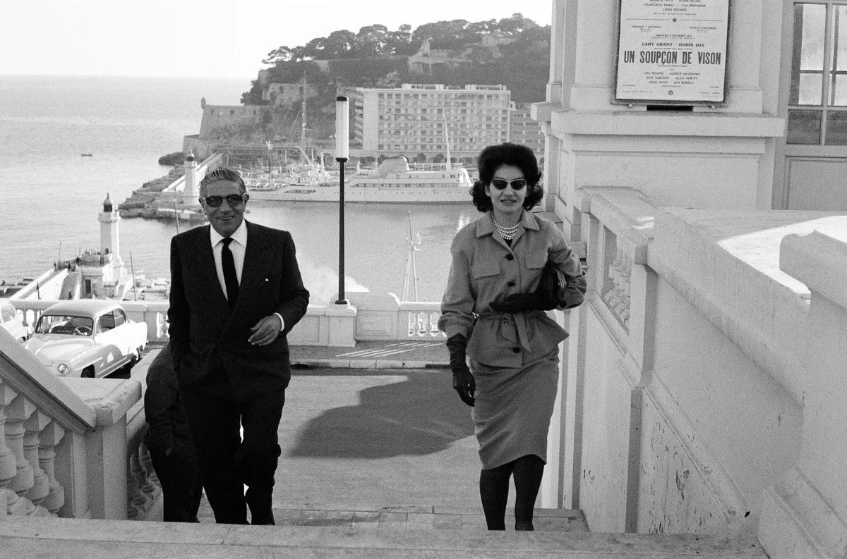 Aristotle Onassis and Maria Callas in Monte-Carlo, Monaco, in 1960. 