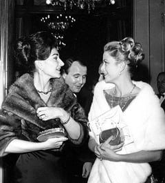 Maria Callas and Grace Kelly in 1964.