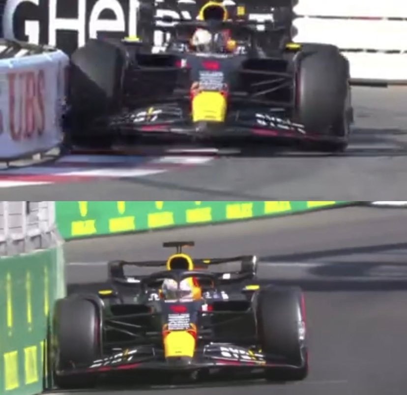 This is how Max Verstappen got the pole position at Monaco in 2023, scratching the walls.