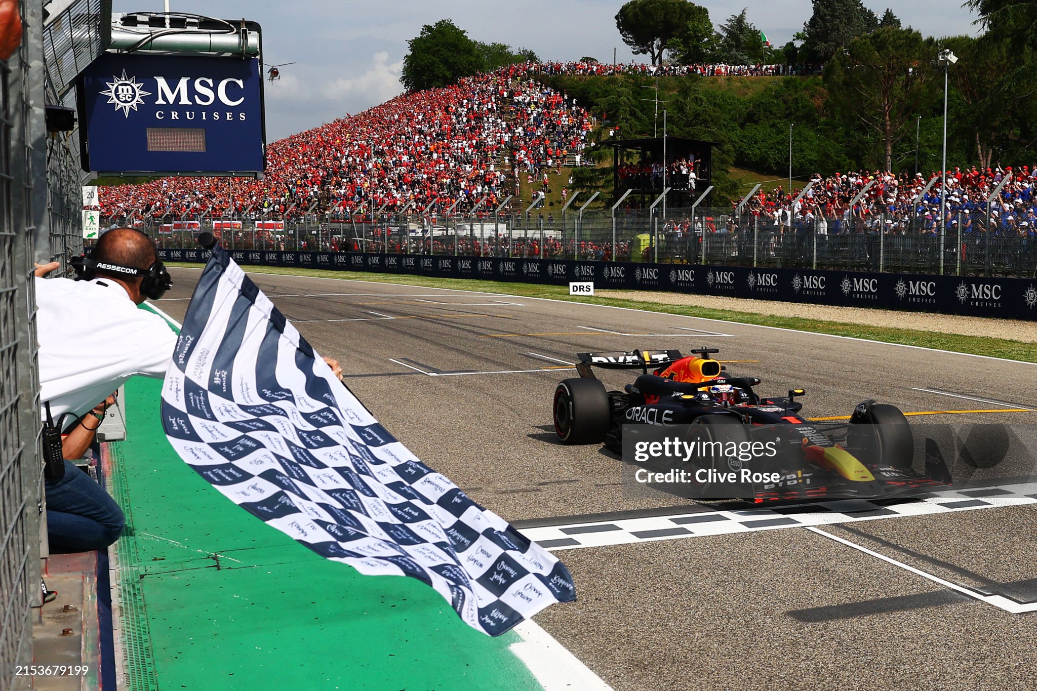 Max Verstappen driving the Red Bull RB20 wins the F1 Grand Prix of Emilia-Romagna at Autodromo Enzo e Dino Ferrari on May 19, 2024. 