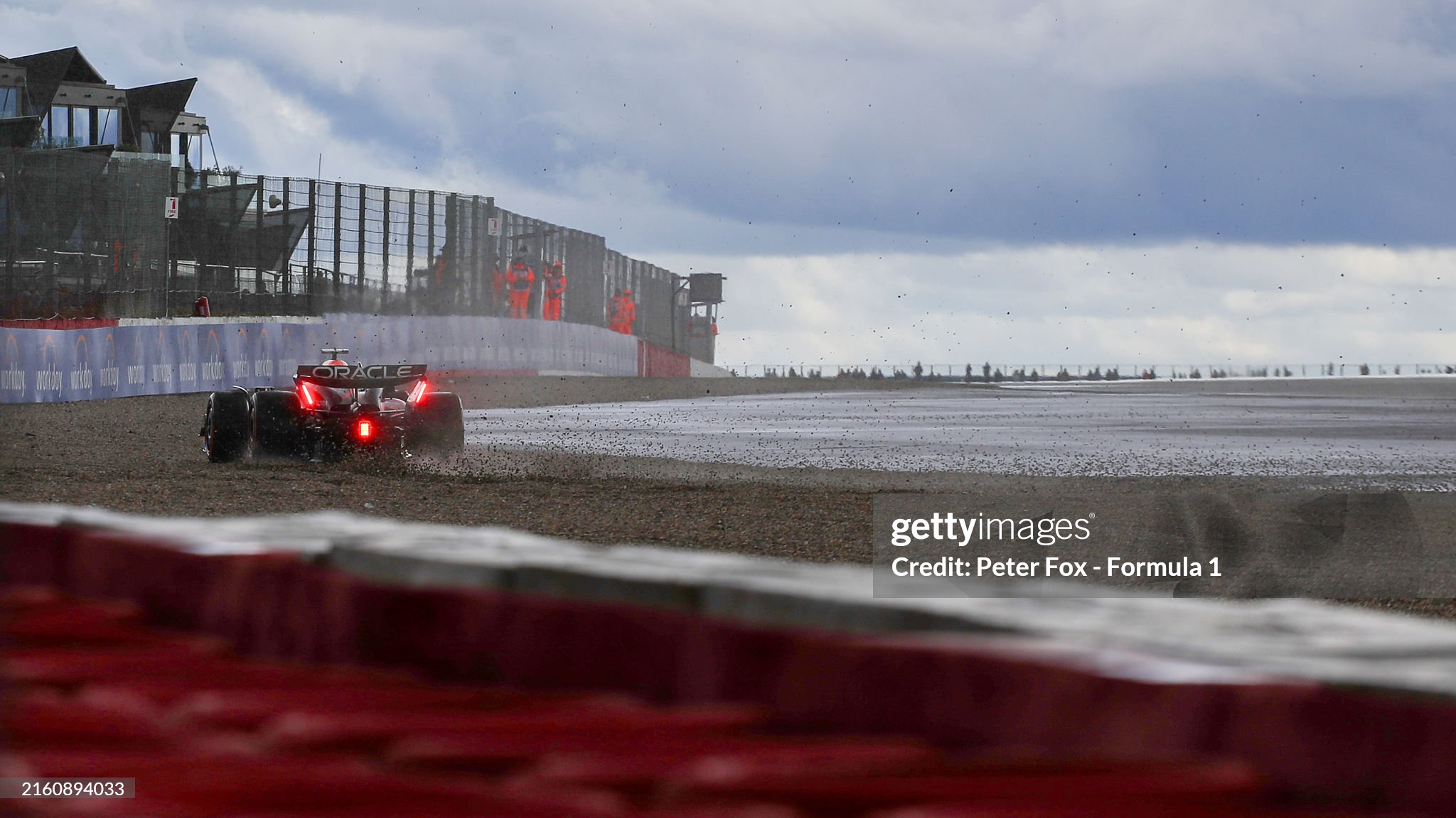 Max Verstappen runs wide during qualifying ahead of the F1 Grand Prix of Great Britain at Silverstone Circuit on 06 July 2024 in Northampton, England. 