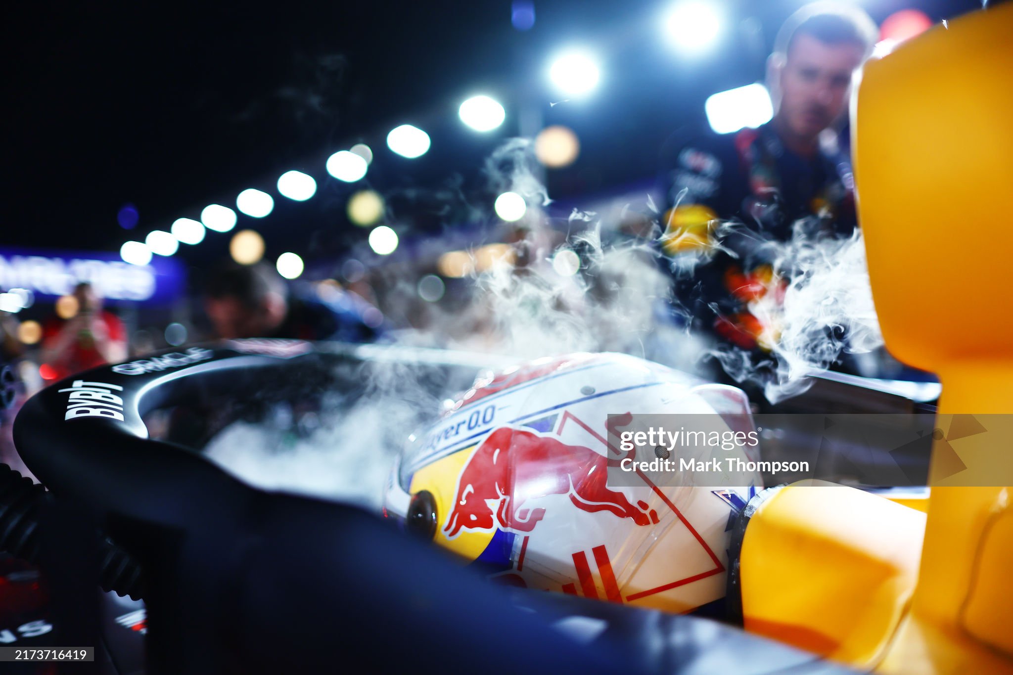 Max Verstappen on the grid prior to the F1 Grand Prix of Singapore at Marina Bay Street Circuit on September 22, 2024. 