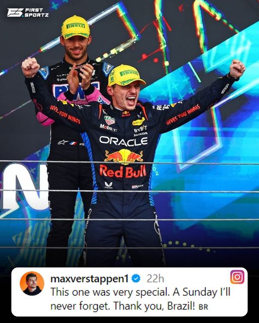 “This one was very special. A Sunday I’ll never forget. Thank you Brazil!” Max Verstappen commenting on his win in the Brazilian Grand Prix on November 03, 2024.