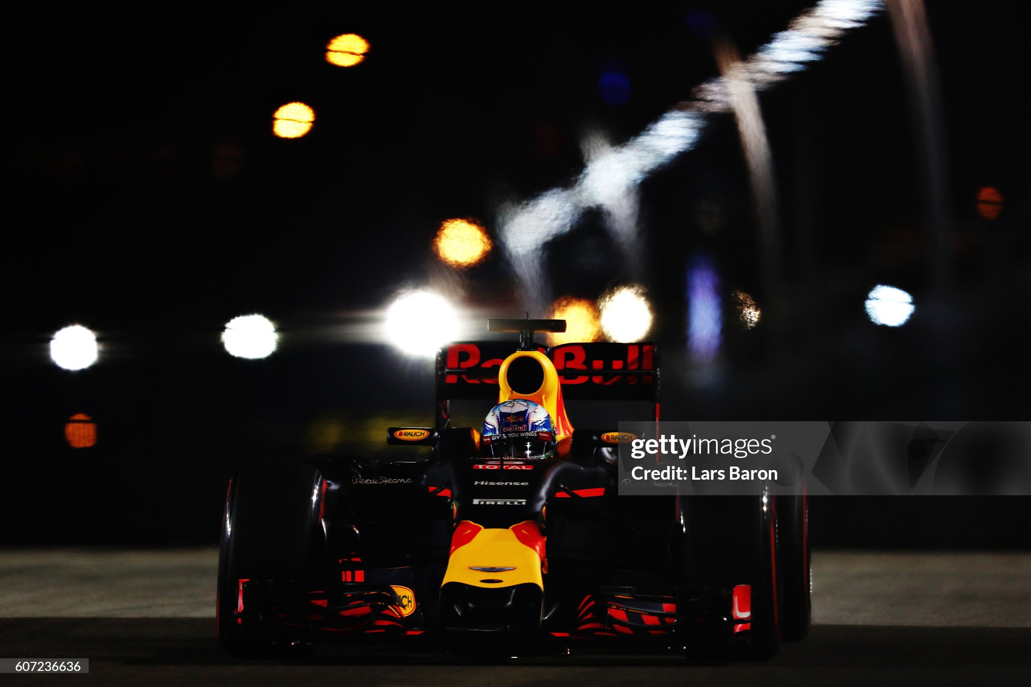 Max Verstappen driving the Red Bull RB12 on track during qualifying for the Formula One Grand Prix of Singapore at Marina Bay Street Circuit on September 17, 2016. 