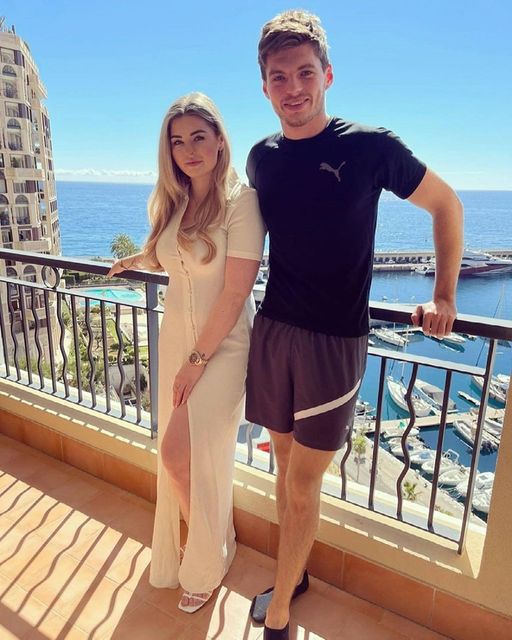 Max Verstappen and his sister Victoria Jane at his luxurious home with a screen saver-worthy view in Monaco. 