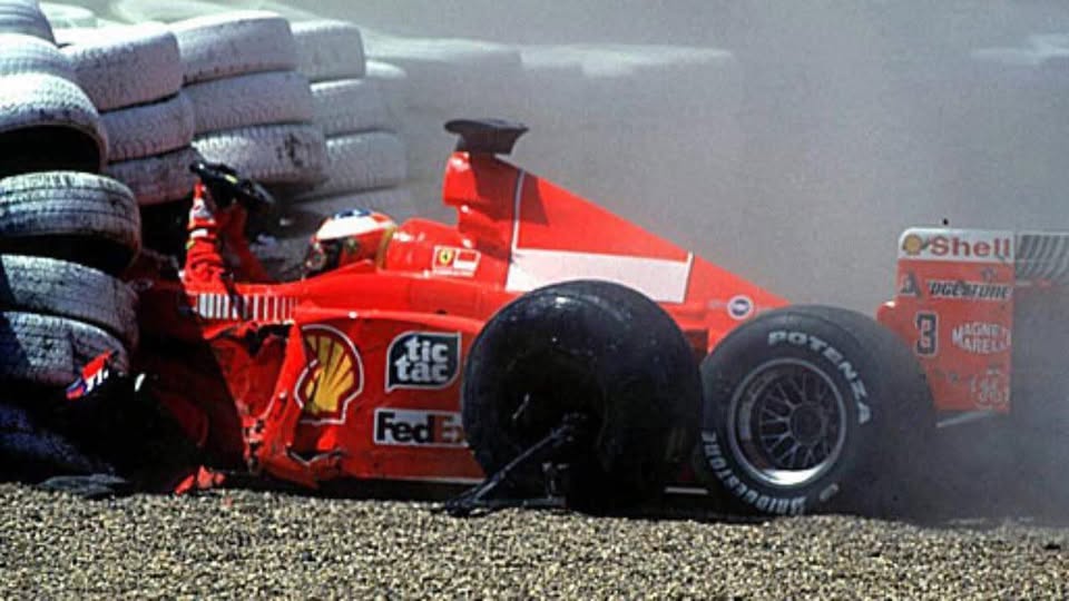 On July 11, 1999, Michael Schumacher suffered a severe setback to his career with an accident at Silverstone.