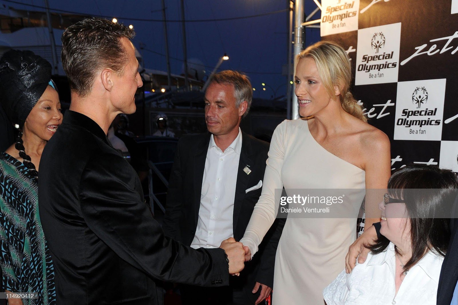 Michael Schumacher and Charlene Wittstock attend the jet set party at the F1 Grand Prix of Monaco on May 28, 2011.