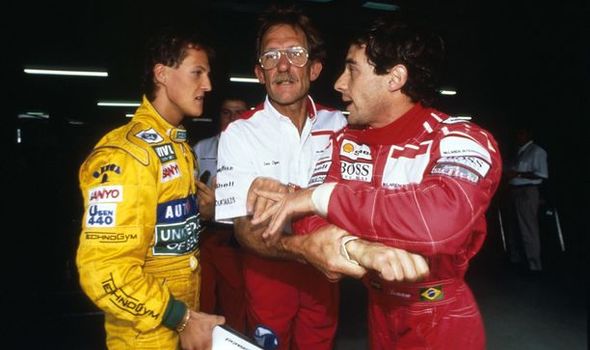 It was the start of the Grand Prix of Germany at the Hockenheimring on 26 July 1992 and the young Michael Schumacher, in his Benetton-Ford and in his first full season, on the braking section at the first corner, forced none other than Ayrton Senna off the track, a driver who, at that time, had already won three world titles. Ayrton Senna blocks Schumacher in front of the garages and wags his finger in his face, giving him a brief lecture, not only how to drive, but also on what he thinks of him. The two are pulled apart.