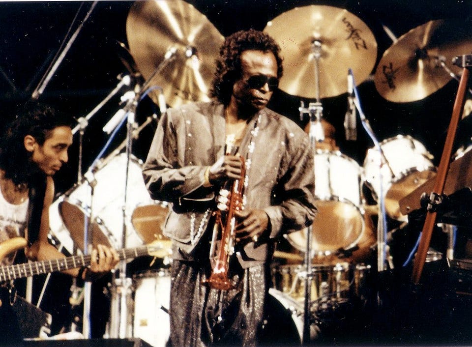 Miles Davis in the late 1980s.