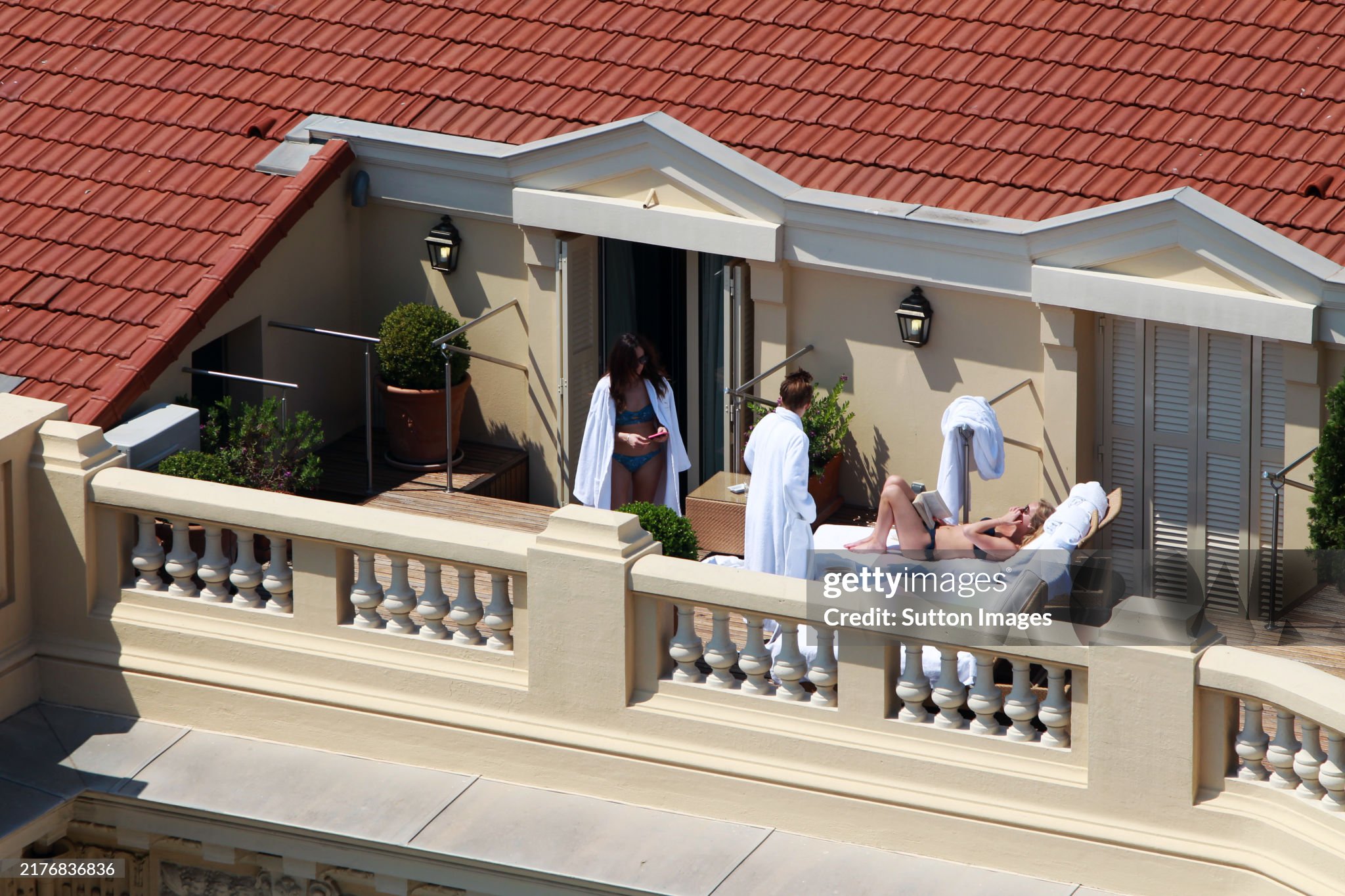 Girls at the qualifying of the Monaco Grand Prix in Monte Carlo on Saturday 26 May 2012. 