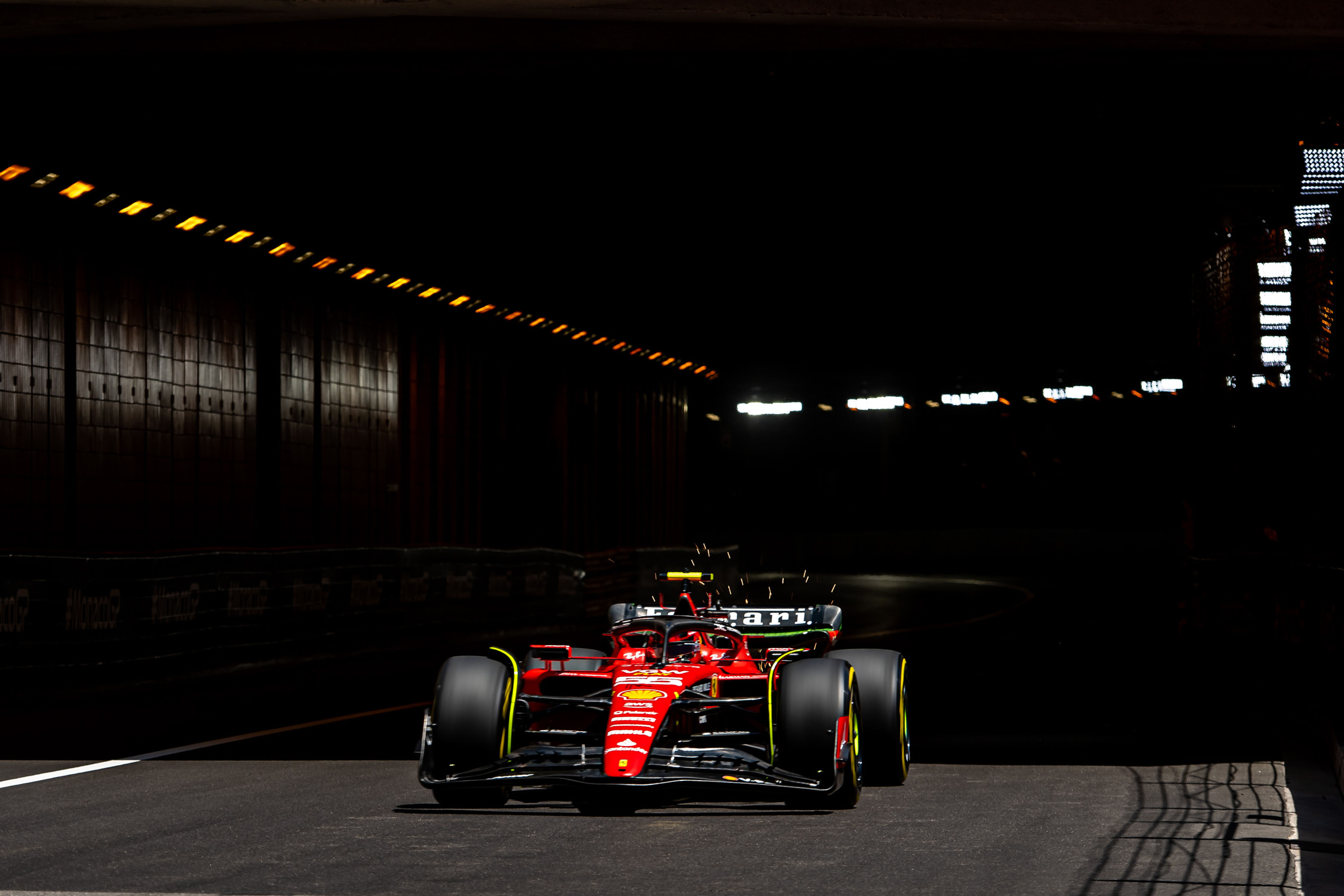 Carlos Sainz, Ferrari, free practice, Grand Prix of Monaco on May 26, 2023.