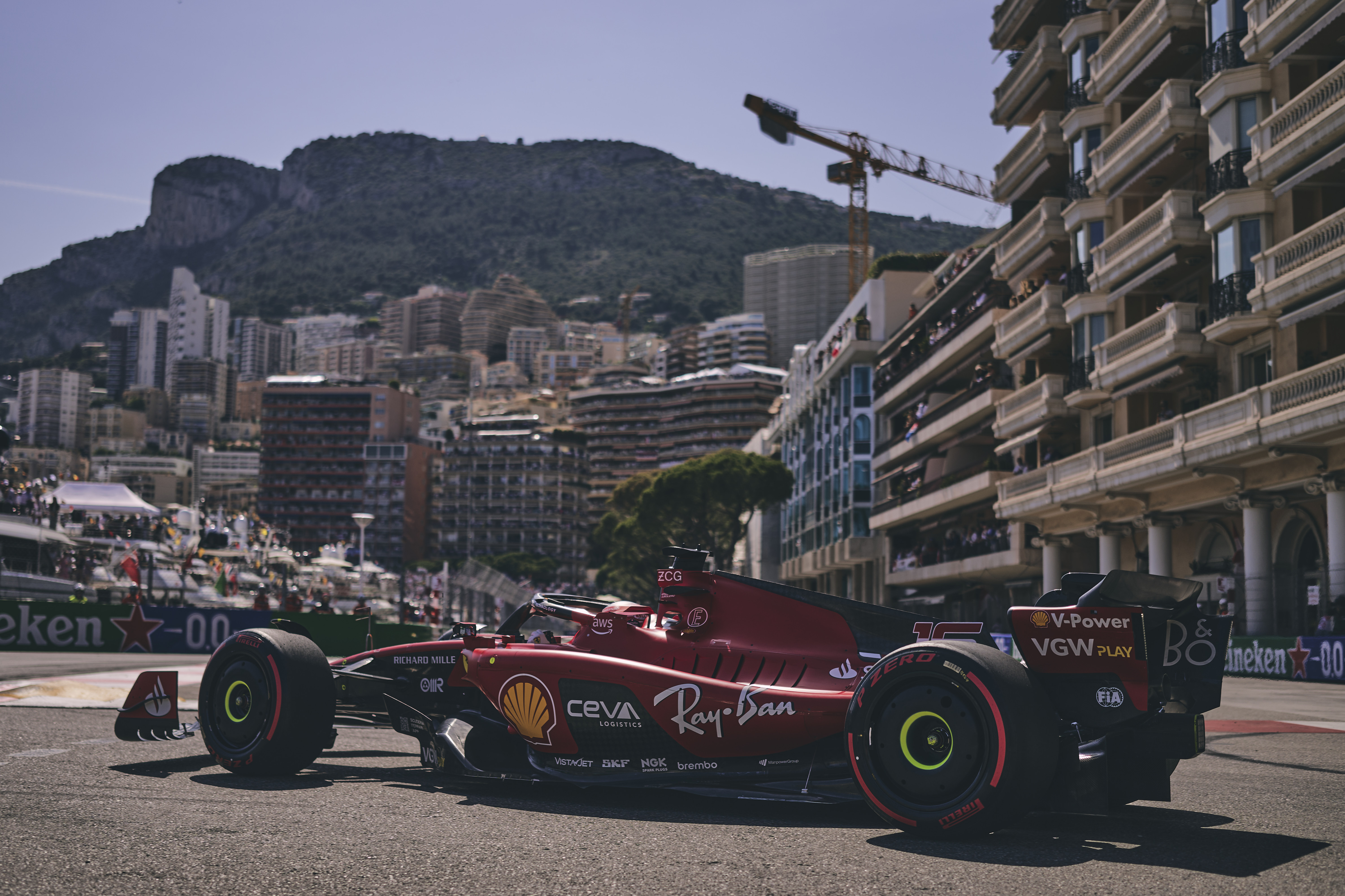 Charles Leclerc, qualifying at Circuit de Monaco on May 27, 2023 in Monte-Carlo, Monaco. 