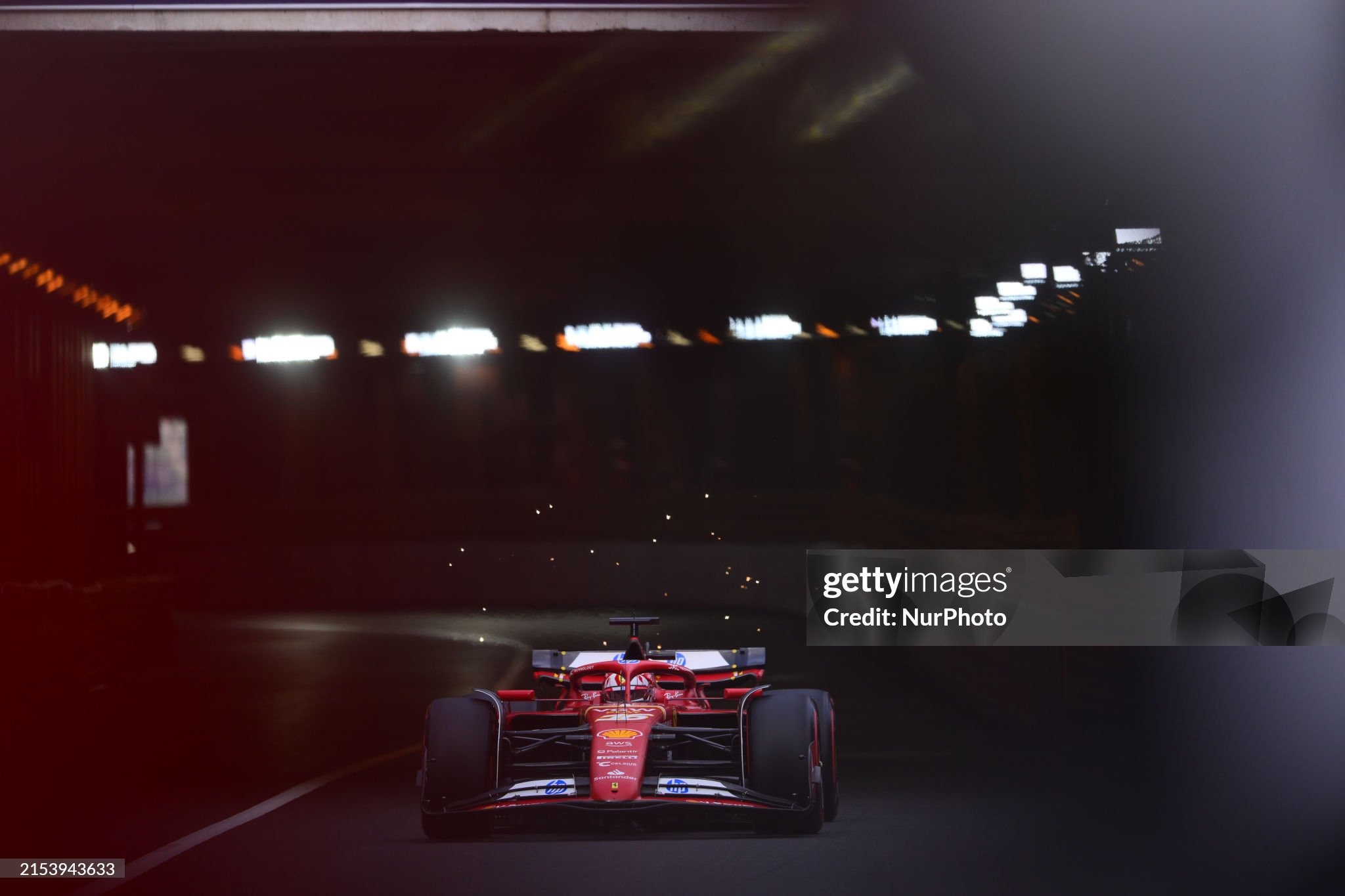 Charles Leclerc driving his Ferrari during free practice of the Monaco GP on May 24, 2024.