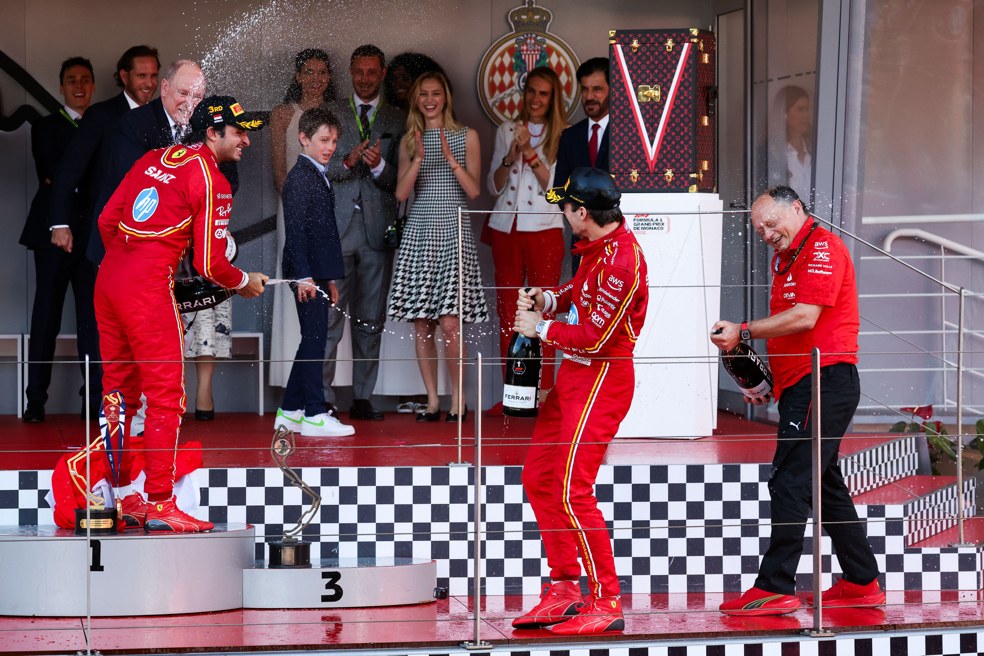 The 2024 Monaco Grand Prix podium. 