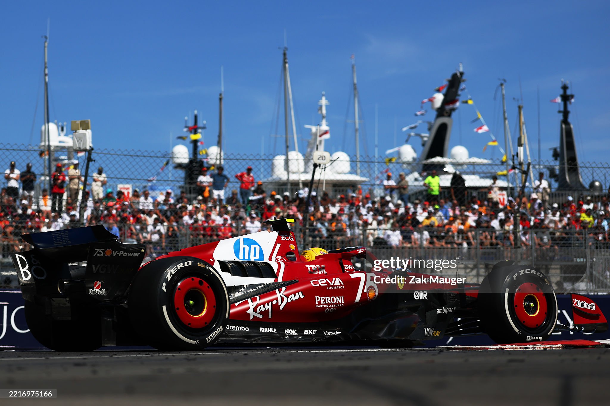 Lewis Hamilton driving the (44) Ferrari SF-25 on track during the F1 Grand Prix of Monaco on May 25, 2025 in Monte-Carlo. 