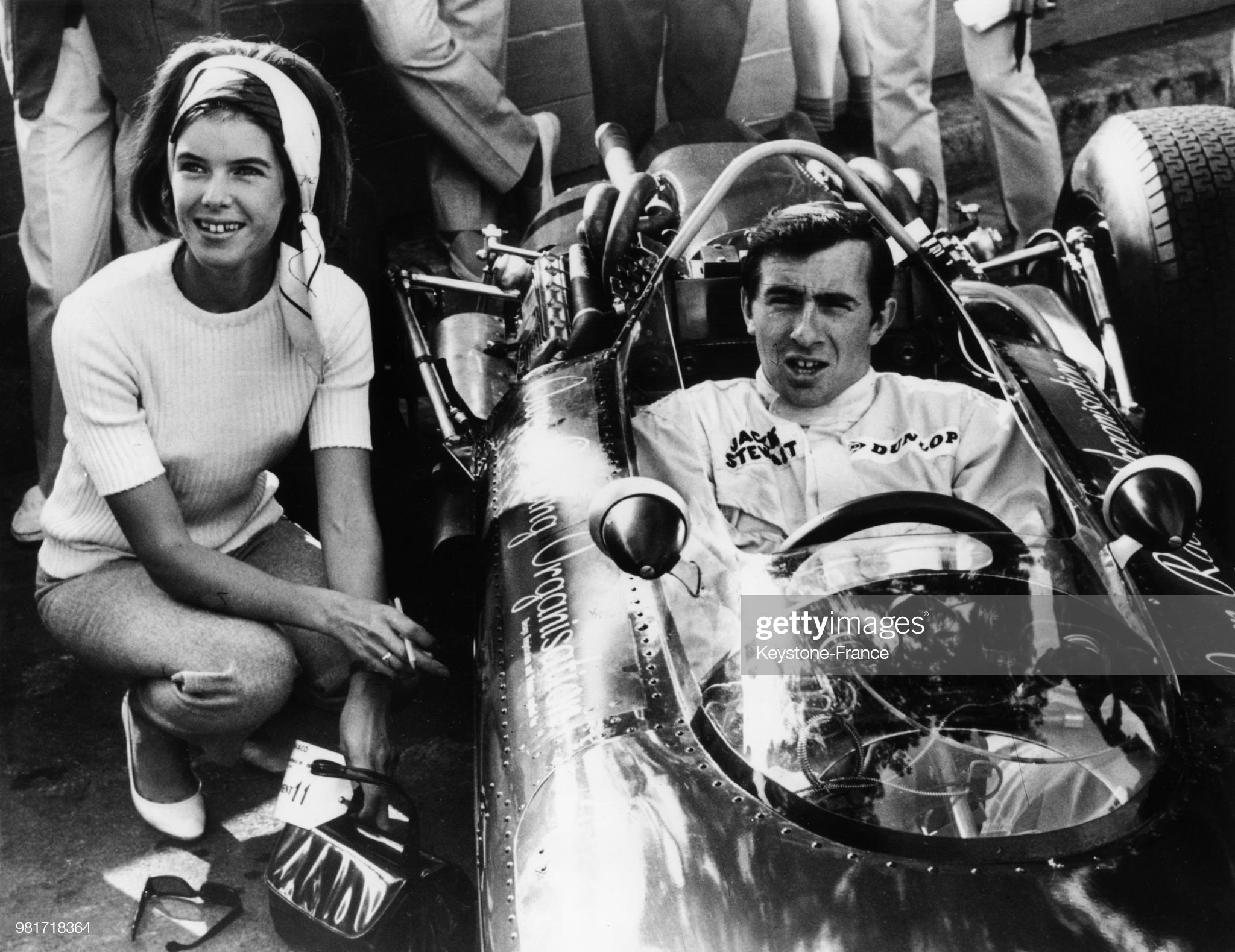 Jackie Stewart and his wife Helen at the Monaco Grand Prix in 1966.