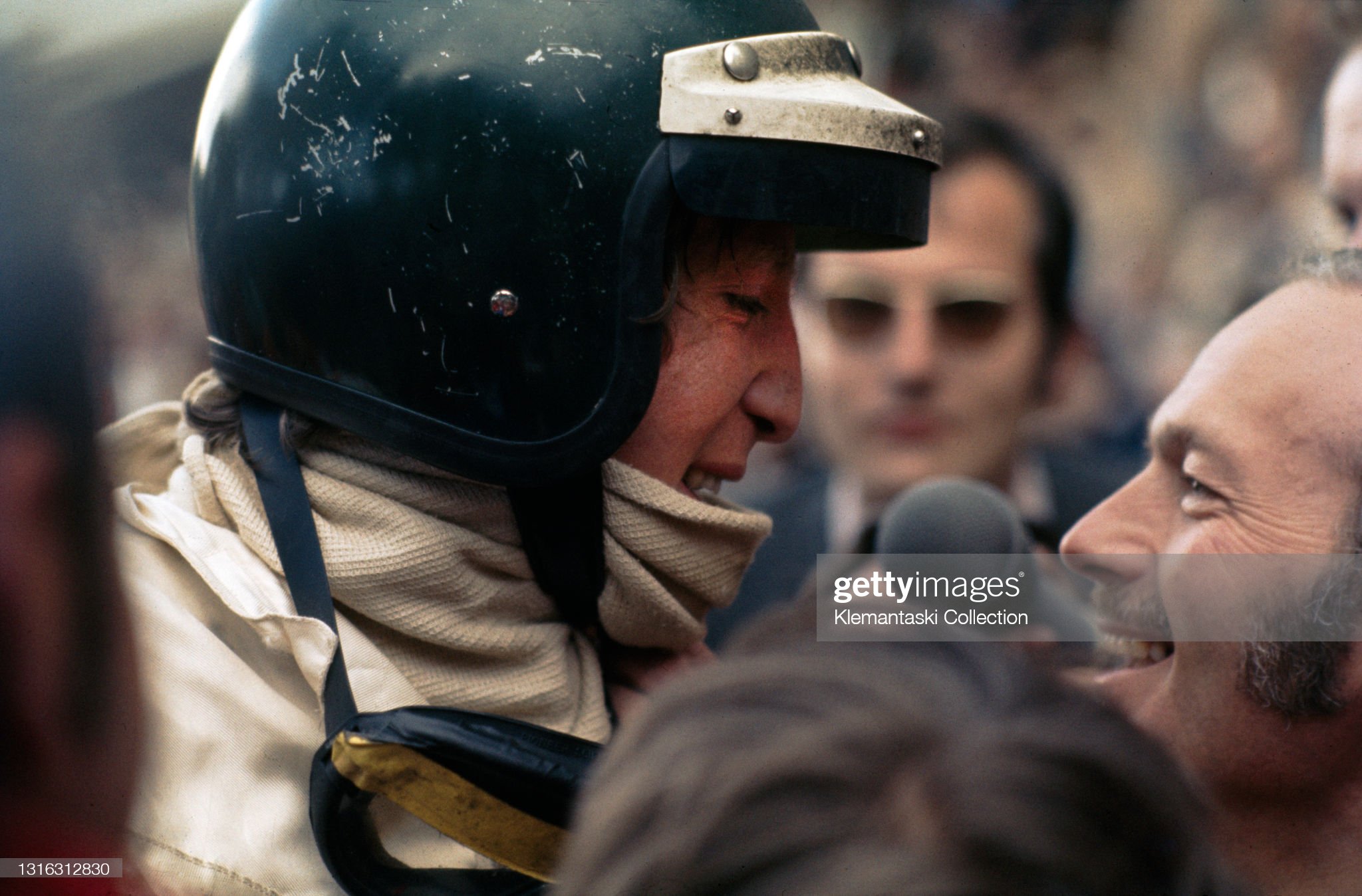 May 09, 1970. Jochen Rindt and Colin Chapman celebrate Rindt's unexpected victory at the Monaco Grand Prix.