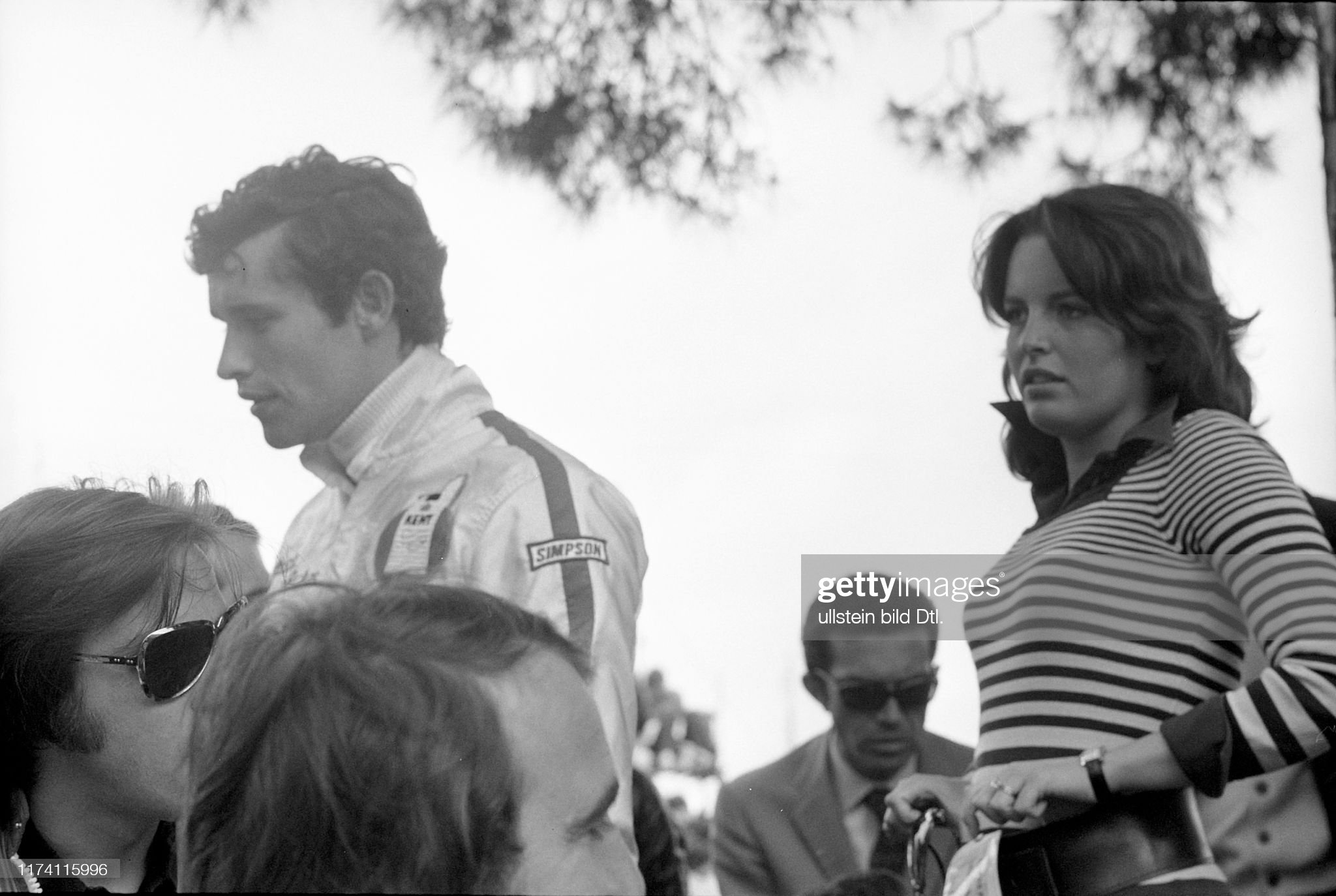 Jacky Ickx with his companion at the 1971 Monaco GP. 