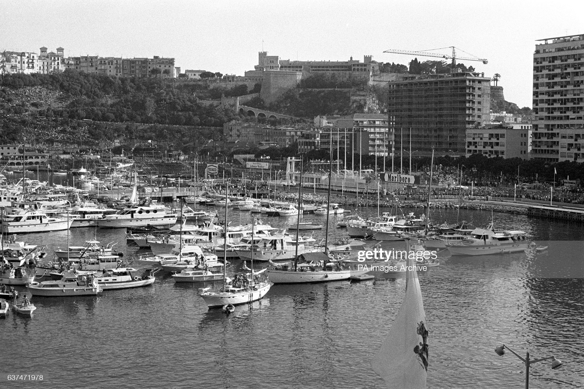 A general view of Monte Carlo Harbour during the Monaco Grand Prix on June 26, 1974.