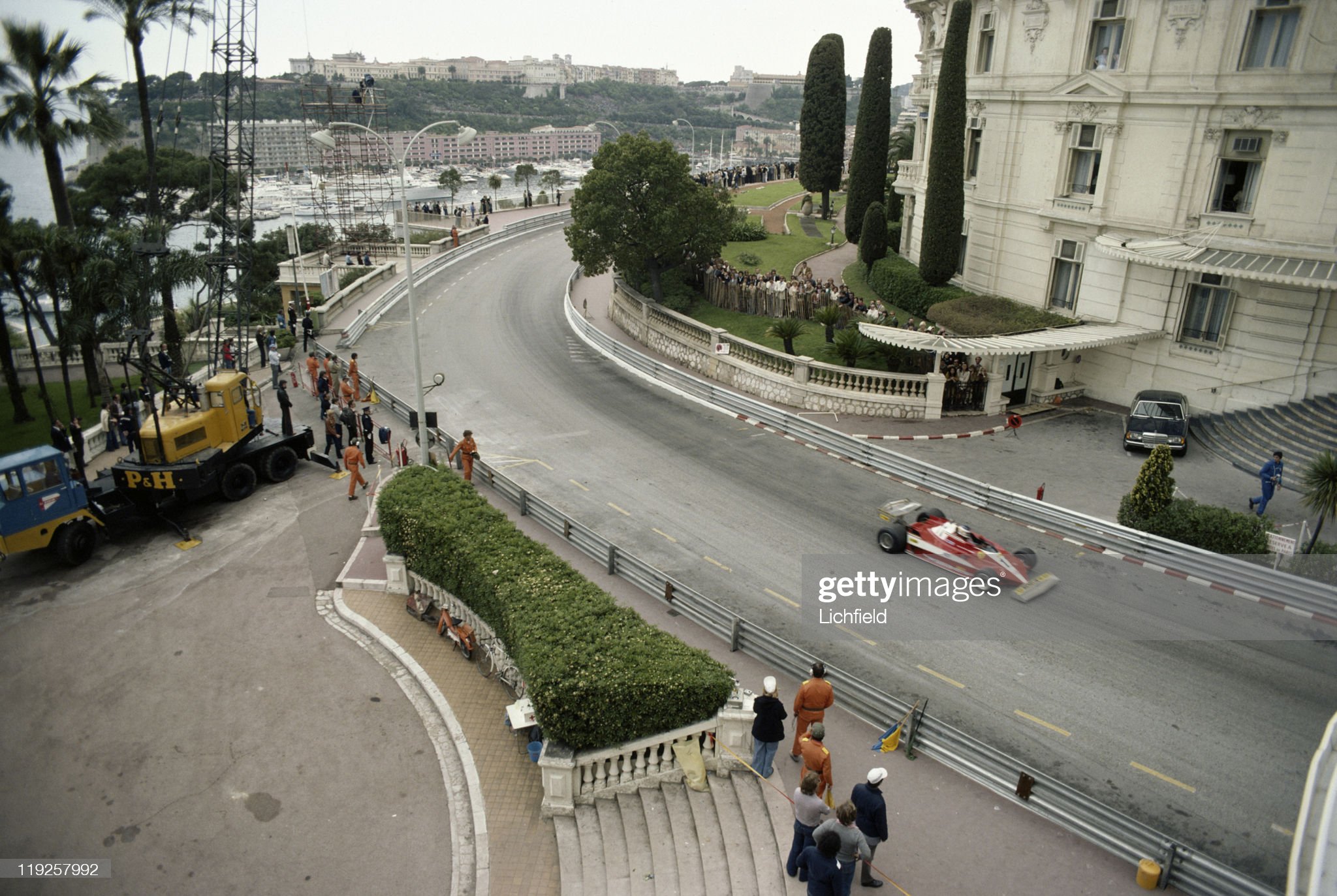 Niki Lauda's Ferrari in action during the Monaco Grand Prix, Monte Carlo, Monaco, 07th May 1978. 