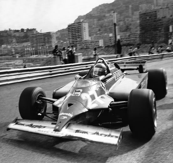 Gilles Villeneuve in a Ferrari in Monte Carlo in June 1981.