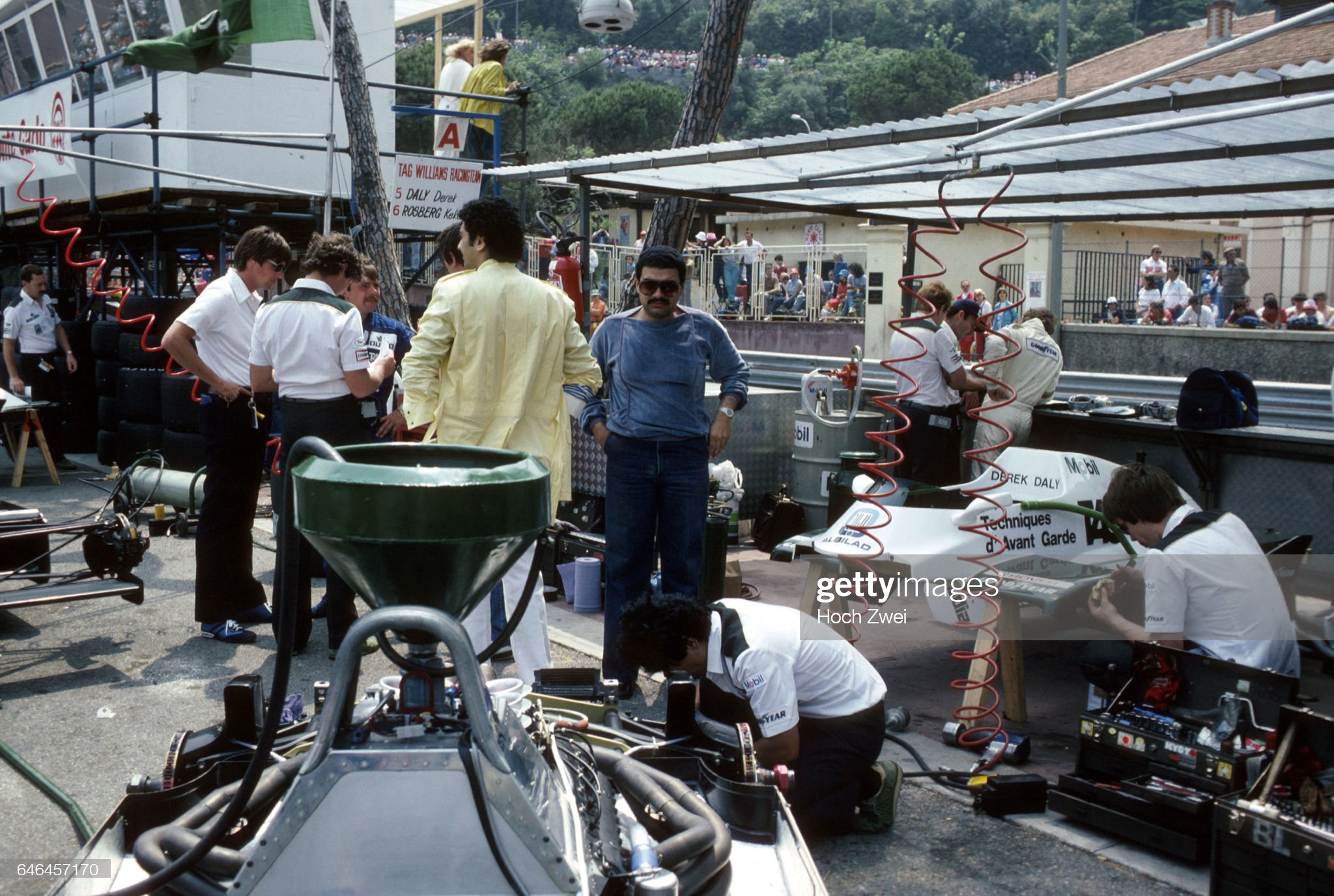Monaco Grand Prix, Monte Carlo, 23.05.1982. Williams pit box.