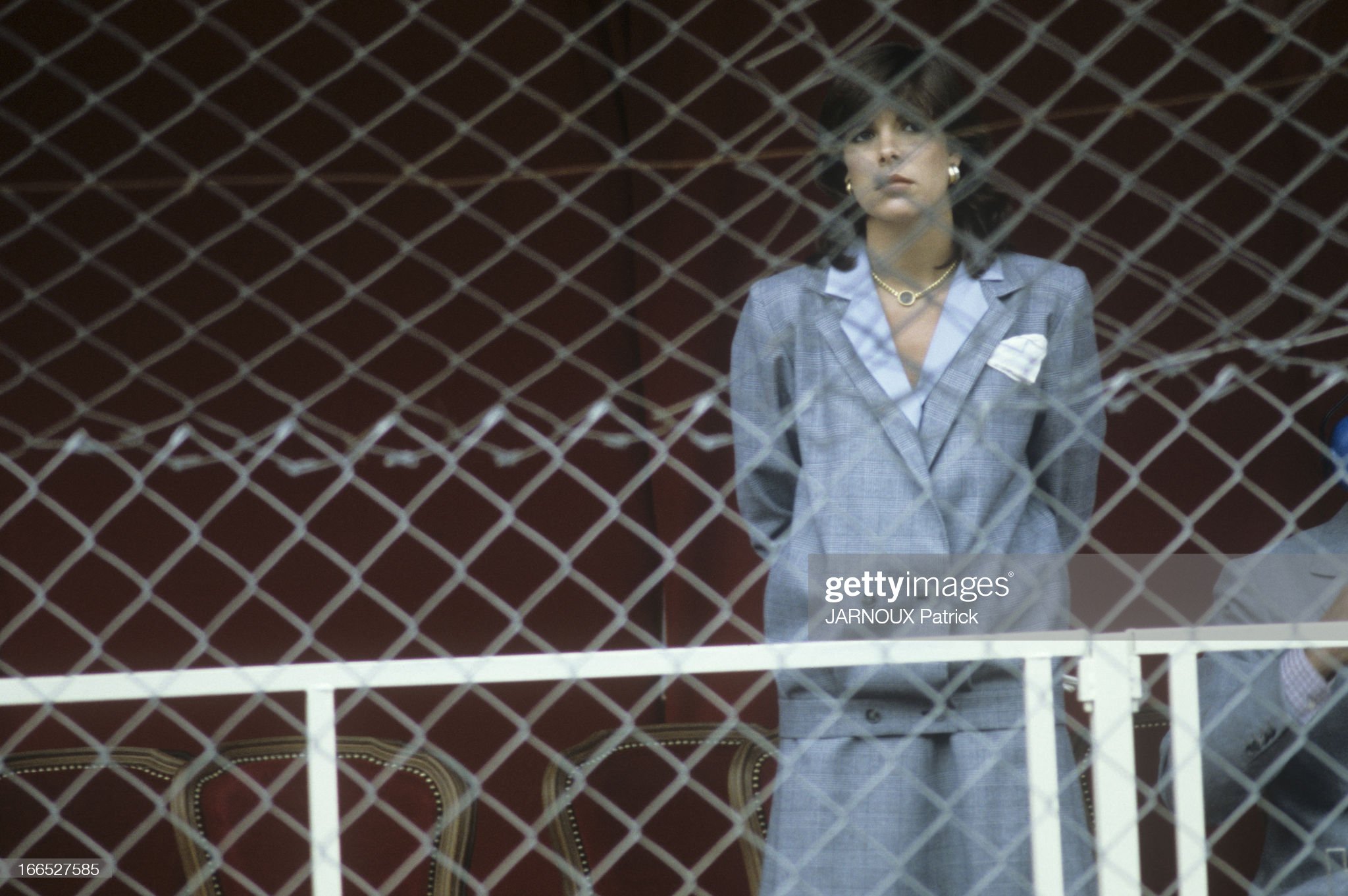 Princess Caroline attends the Monaco Grand Prix in 1982. 