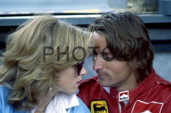 Rene' Arnoux with Pascale at Monaco in 1983.