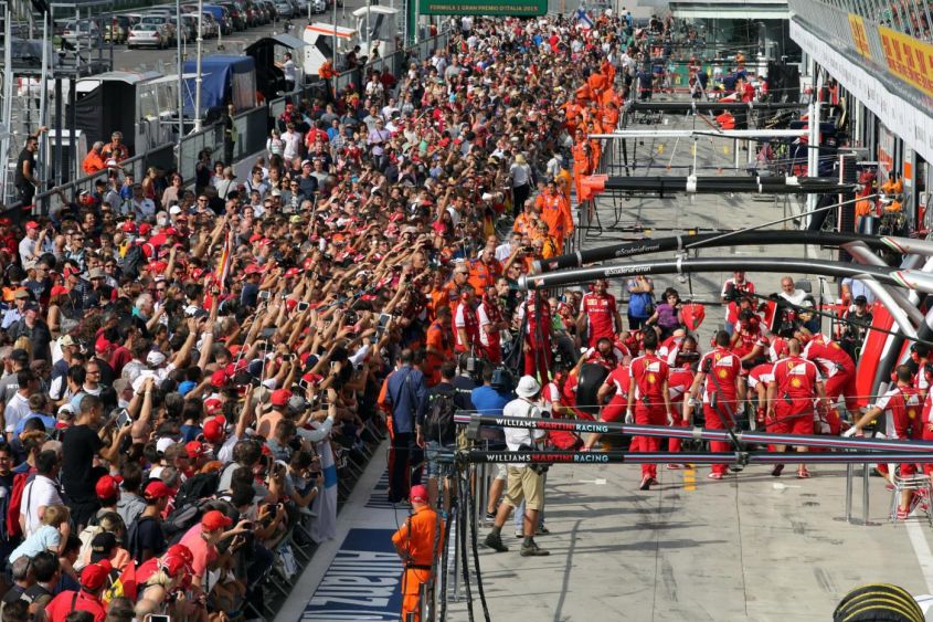 Formula 1 fan crowd
