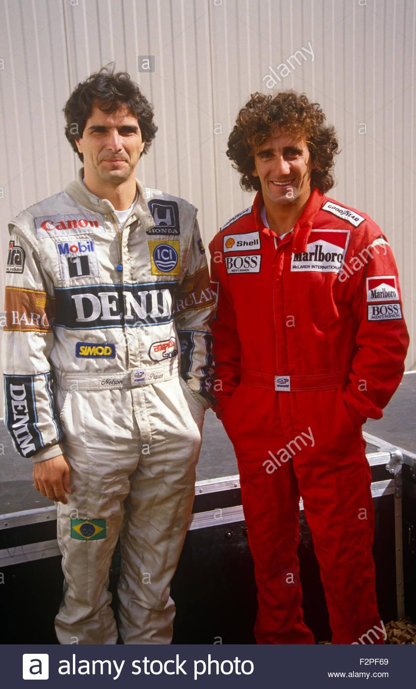 Prost TAG Turbo. FI pictures from the 1985 Monaco Grand Prix. Looking back  to days when fans could really be involved in the sport Stock Photo - Alamy