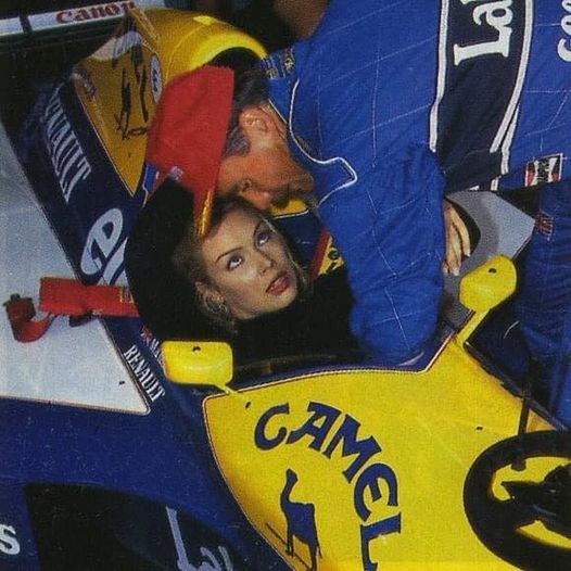 Kim Wilde and Nigel Mansell in 1992.