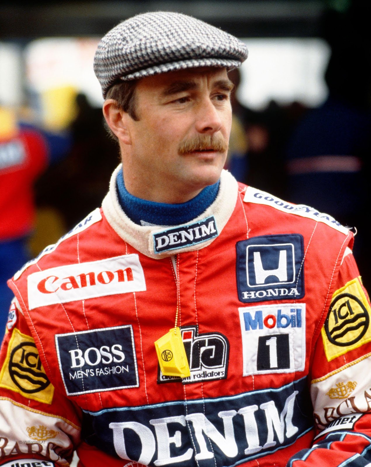 Nigel Mansell at Spa in 1987.