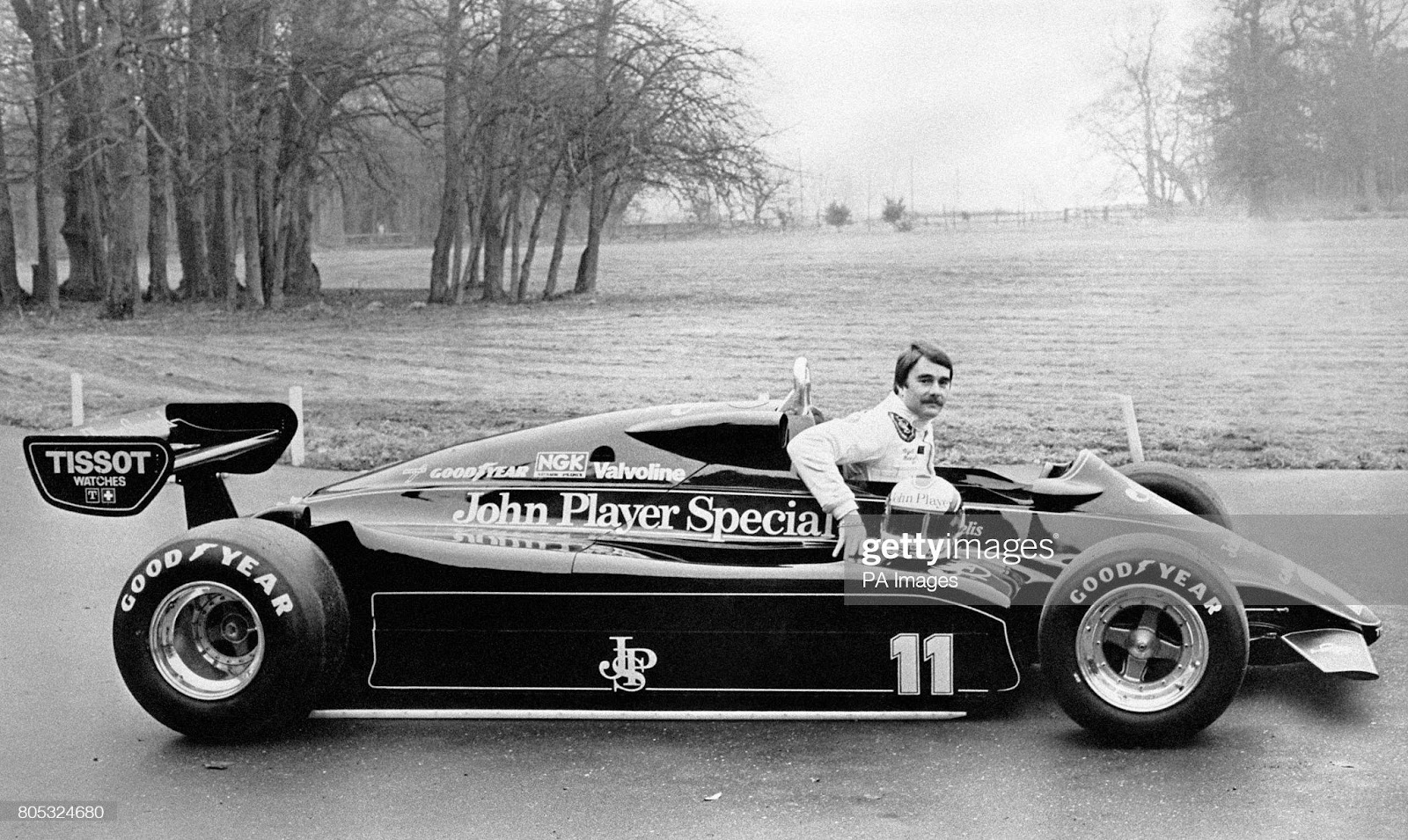The new Lotus 91 is launched by British driver Nigel Mansell. 