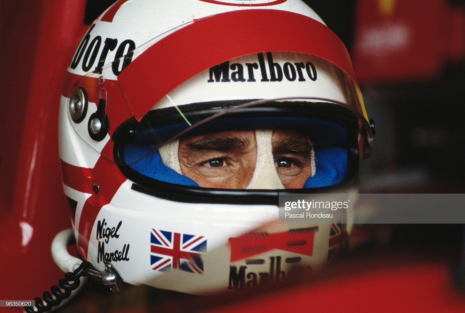 Nigel Mansell, driver of the Ferrari 640, during practice for the Japanese Grand Prix on 21st October 1989 at the Suzuka Circuit in Suzuka City, Japan.