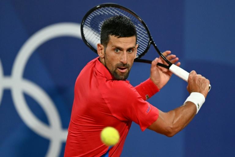 Novak Djokovic in action.