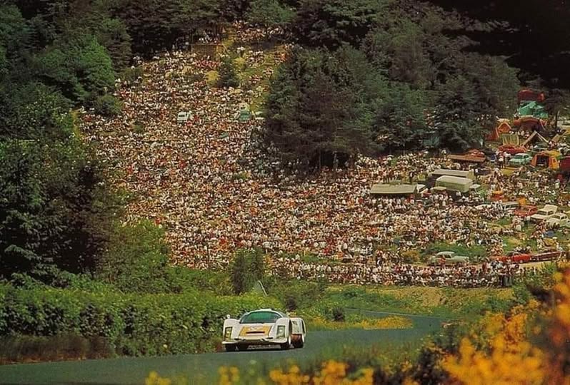Gorgeous crowd at the Nurburgring 1000 km in 1966.