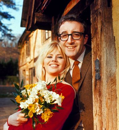 Peter Sellers with his wife Britt Ekland in 1965.