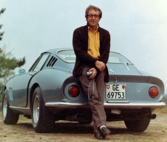 Peter Sellers with his Ferrari 275 GTB.