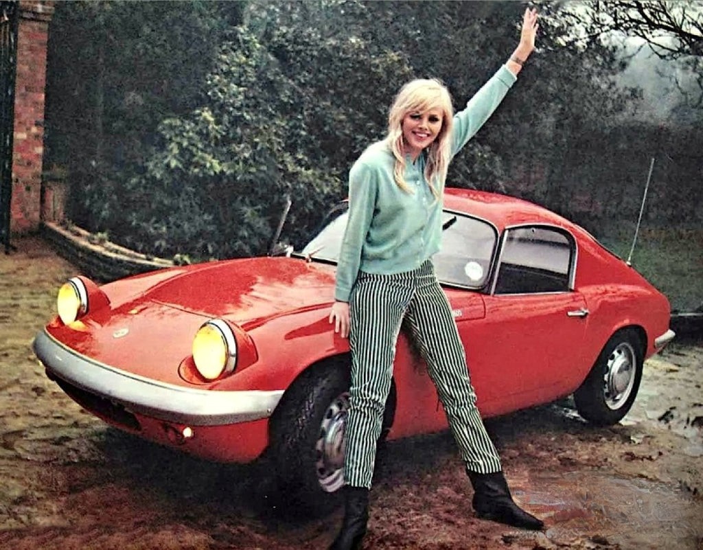 Britt Ekland and her wedding present in 1964.