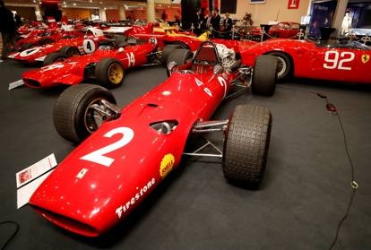 Racing Ferraris on display until mid-March in Monaco.