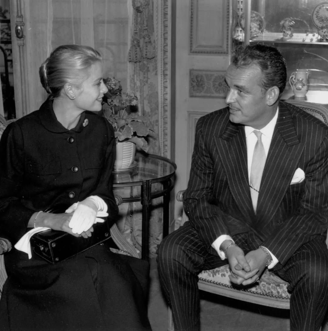 Rainier and Grace Kelly on 5 September 1956.