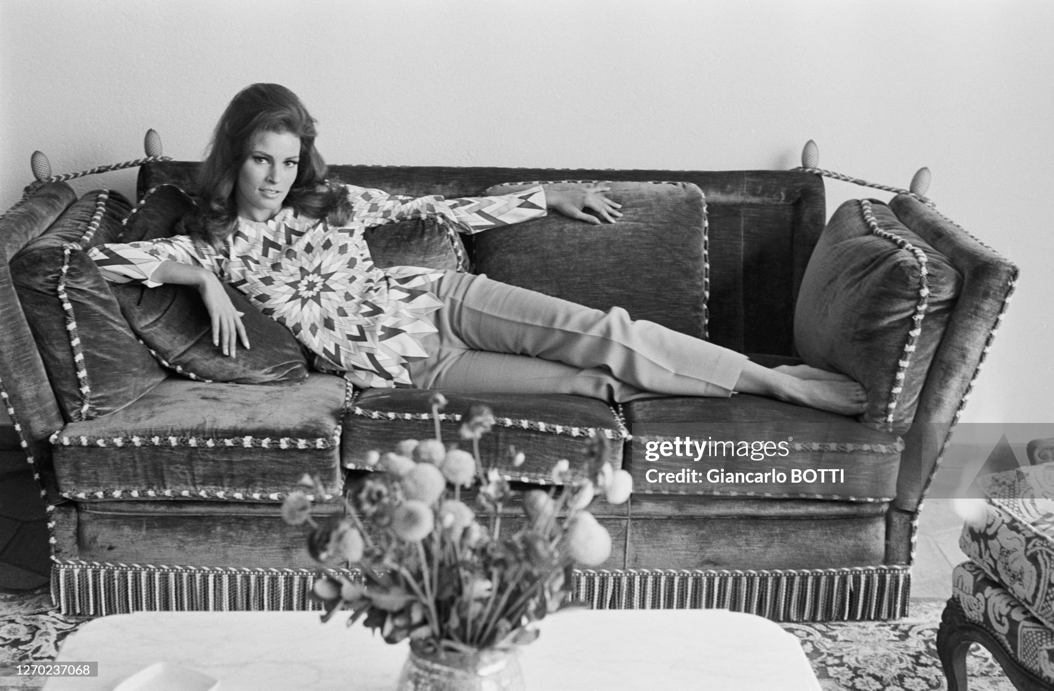 American actress Raquel Welch in France in February 1976. 
