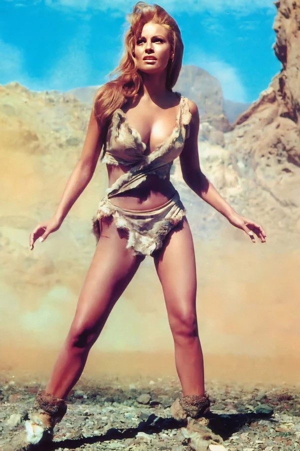 Raquel Welch in the film ‘One million years B.C.’ in 1966.