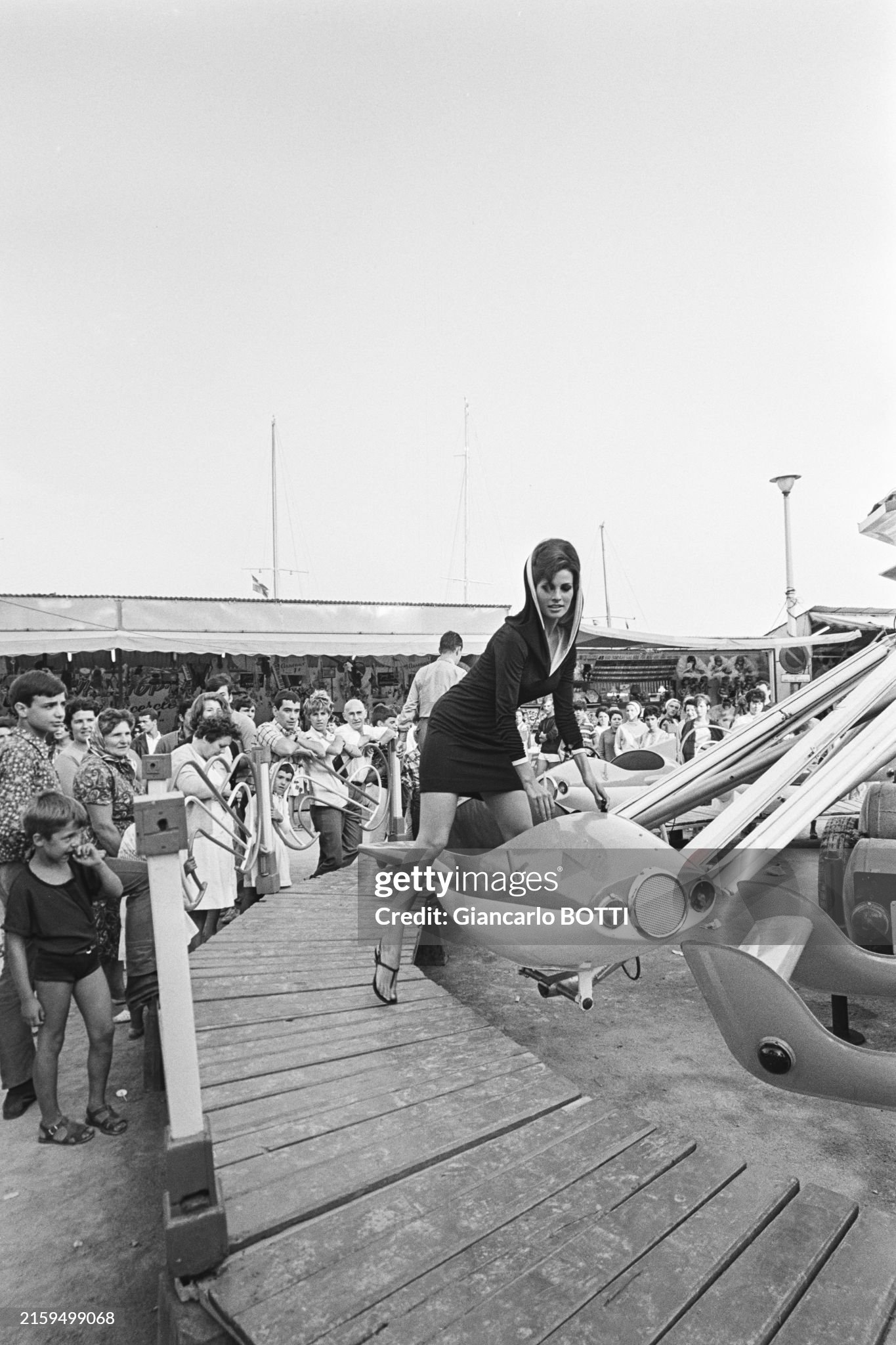 Raquel Welch on a carousel in the Côte d'Azur in June 1974. 