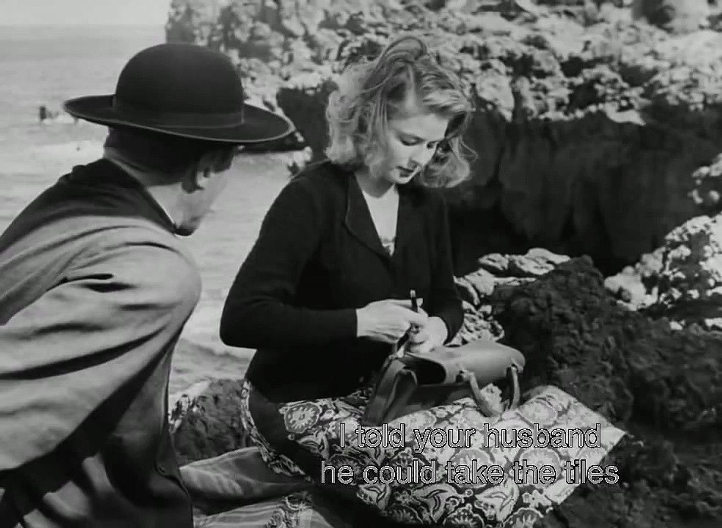 Ingrid Bergman in Stromboli in 1950 starring in Rossellini’s movie.