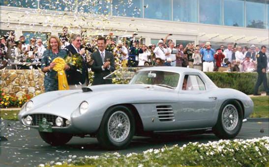 1954 Ferrari 375 MM Scaglietti Coupe, ex-Rossellini, celebrates its Best of Show at the 2014 Pebble Beach Concours d’Elegance.